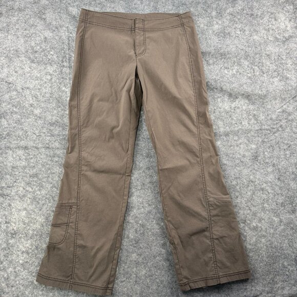 Athleta Pants - Athleta Pants Womens 10 Beige Downward Dipper Cargo Wide Zip Leg Nylon Hiking